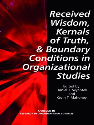cover image of Received Wisdom, Kernels of Truth, and Boundary